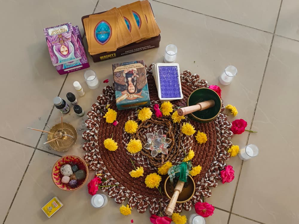 Setup at Setu Yoga Studio for the Breathwork & Ice Bath session